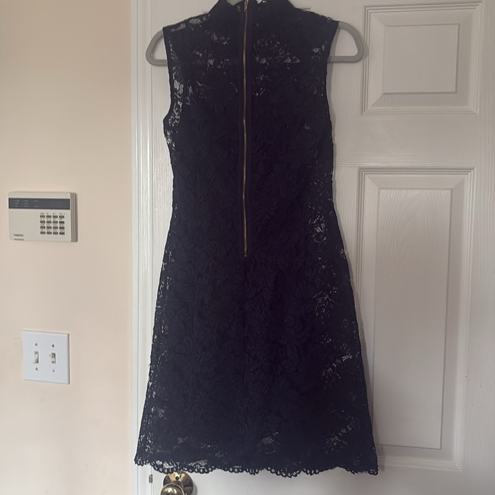 Harlow Black Sheath Midi Dress Mock Neck Sleeveless - Picture 2 of 10